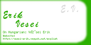 erik vesei business card